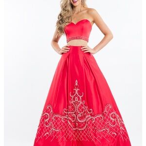 Rachel  Allan Prom 7519 - Two Piece Gown with Pockets! Sz 0